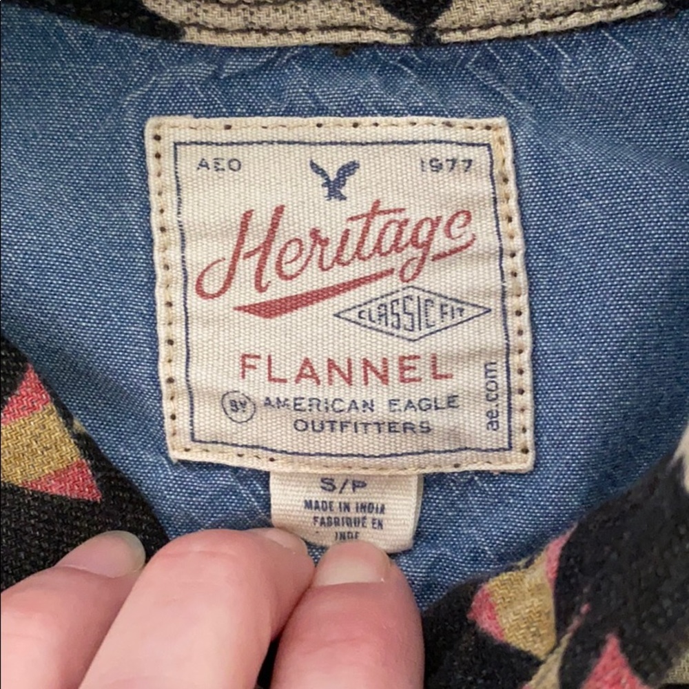 American Eagle Tribal Button Down - image 3
